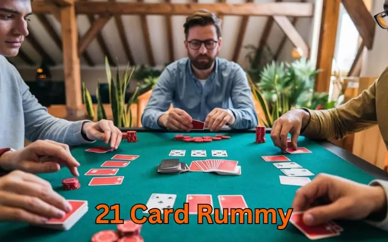 21 card rummy